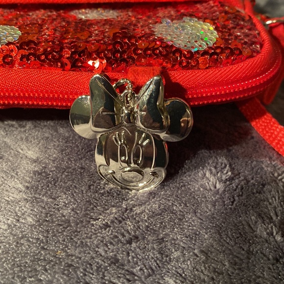 Disney Parks Original Minnie Mouse Polka Dot Sequin Tablet/iPad Bag Case Purse - Picture 6 of 7